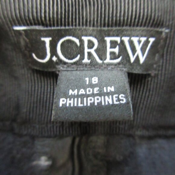 J Crew Women Faux Leather Pencil Skirt 18 Black Midi Front Slit Party Luxury 364 - Picture 3 of 14